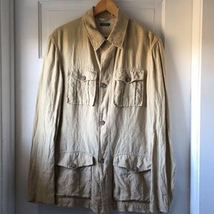 United Colors of Benetton linen safari jacket.